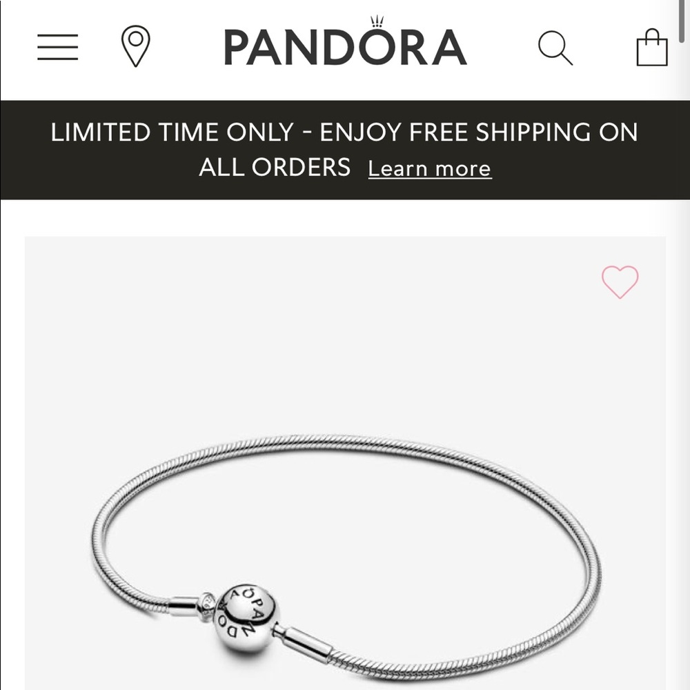 Brand New Silver Pandora Charm Bracelet